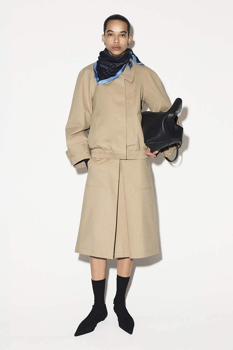 ラウンドコットン ブルゾンジャケット